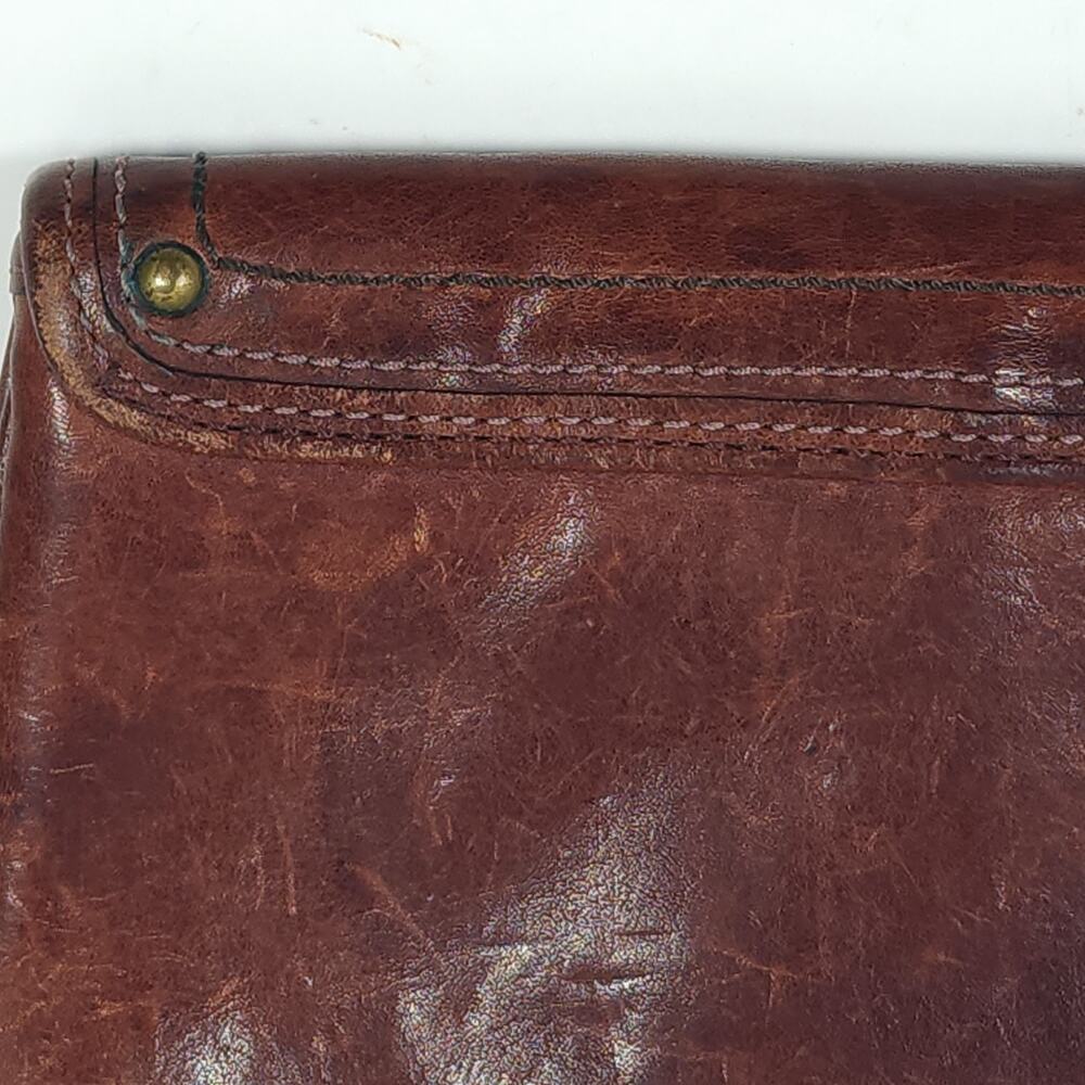 Coach Legacy 65th Anniversary Brown Leather Mini Flap Wristlet Wallet Bag - Picture 13 of 16